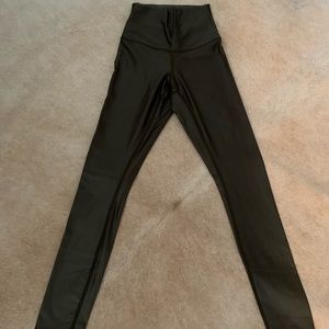 Olive shimmer DYI leggings